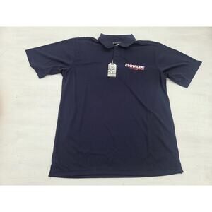 Evinrude E-TEC Polo Shirt Mens Large Blue Short Sleeve BRP EUC Destinations